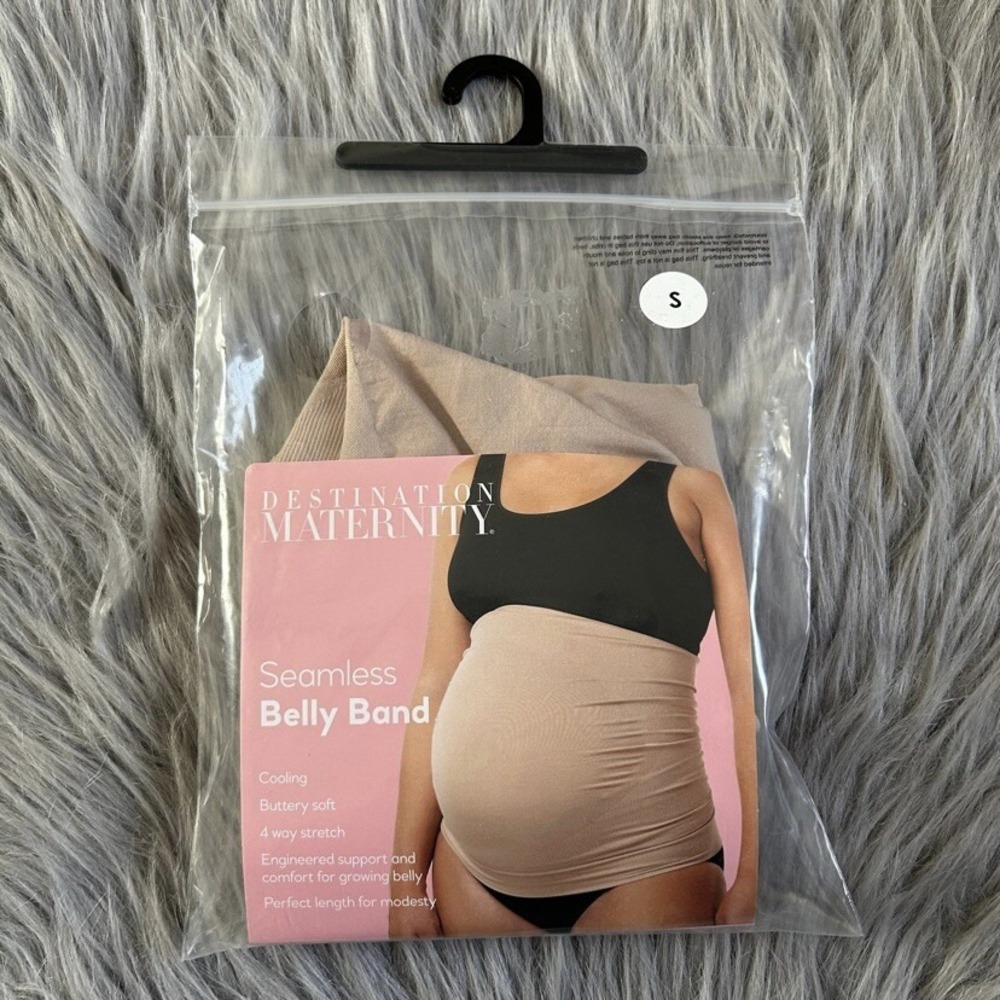 Destination‎ Maternity Seamless Belly Band Womens Size Small Light Taupe Cooling